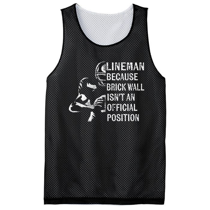 Brick Wall Isnt An Position Football Lineman Gifts Mesh Reversible Basketball Jersey Tank