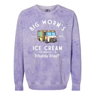 Big Worms Ice Cream Truck Vintage 1995 Colorblast Crewneck Sweatshirt