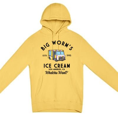 Big Worms Ice Cream Truck Vintage 1995 Premium Pullover Hoodie