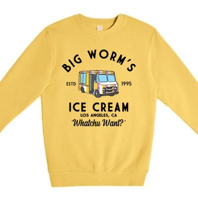 Big Worms Ice Cream Truck Vintage 1995 Premium Crewneck Sweatshirt