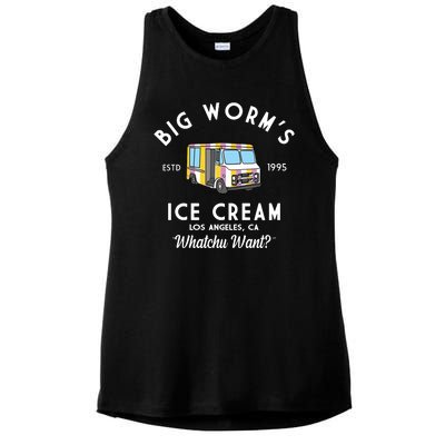 Big Worms Ice Cream Truck Vintage 1995 Ladies PosiCharge Tri-Blend Wicking Tank