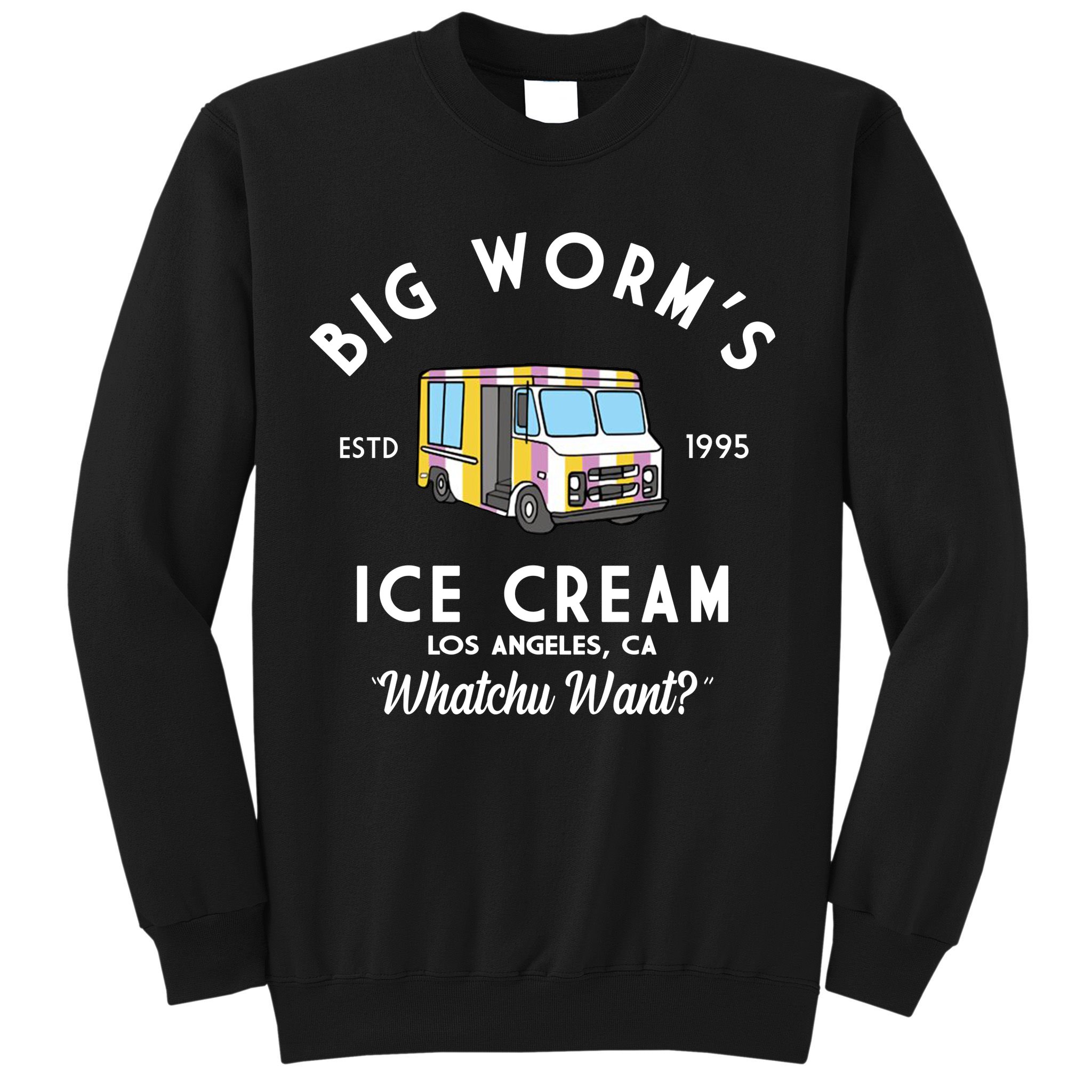 Big Worms Ice Cream Truck Vintage 1995 Sweatshirt