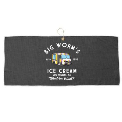 Big Worms Ice Cream Truck Vintage 1995 Large Microfiber Waffle Golf Towel