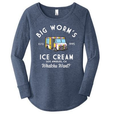 Big Worms Ice Cream Truck Vintage 1995 Women's Perfect Tri Tunic Long Sleeve Shirt