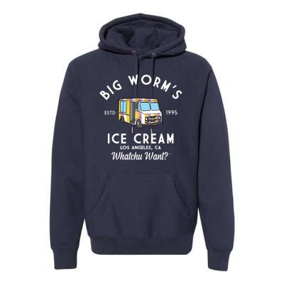 Big Worms Ice Cream Truck Vintage 1995 Premium Hoodie