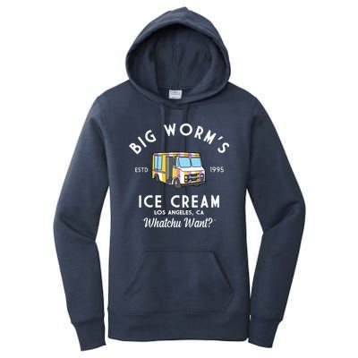 Big Worms Ice Cream Truck Vintage 1995 Women's Pullover Hoodie