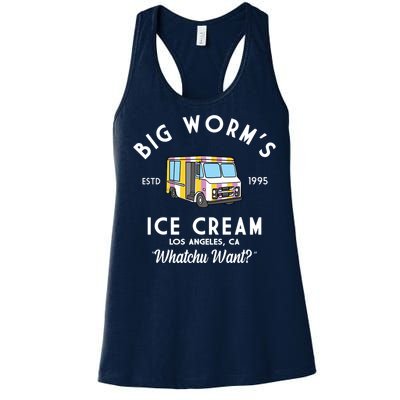 Big Worms Ice Cream Truck Vintage 1995 Women's Racerback Tank