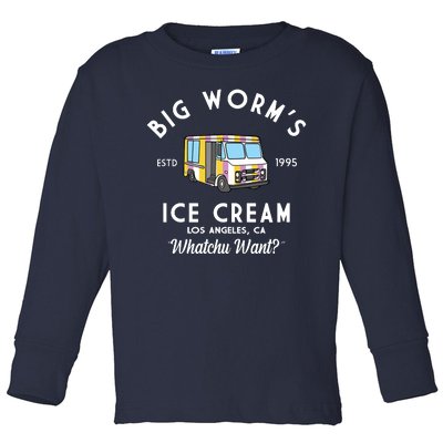 Big Worms Ice Cream Truck Vintage 1995 Toddler Long Sleeve Shirt