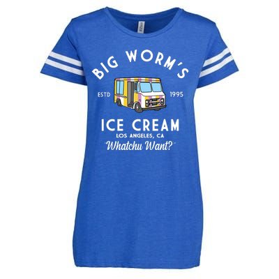 Big Worms Ice Cream Truck Vintage 1995 Enza Ladies Jersey Football T-Shirt