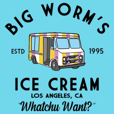 Big Worms Ice Cream Truck Vintage 1995 T-Shirt