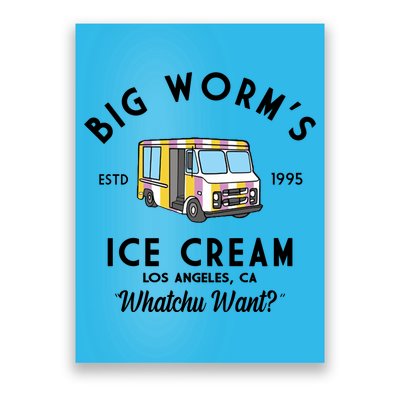 Big Worms Ice Cream Truck Vintage 1995 Poster