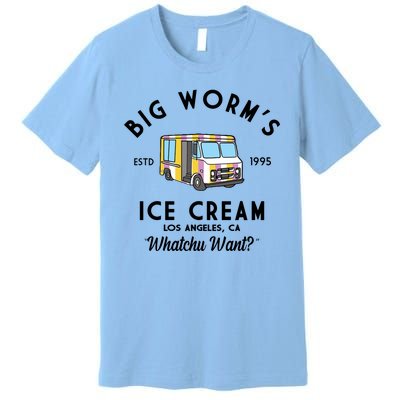 Big Worms Ice Cream Truck Vintage 1995 Premium T-Shirt