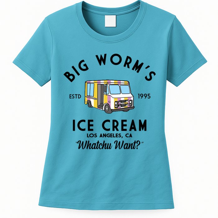 Big Worms Ice Cream Truck Vintage 1995 Women's T-Shirt