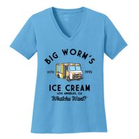 Big Worms Ice Cream Truck Vintage 1995 Women's V-Neck T-Shirt