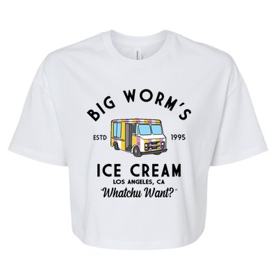 Big Worms Ice Cream Truck Vintage 1995 Bella+Canvas Jersey Crop Tee