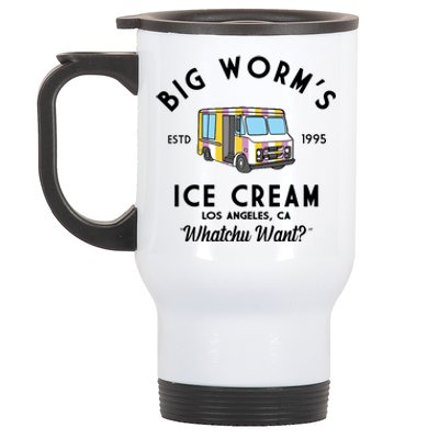 Big Worms Ice Cream Truck Vintage 1995 Stainless Steel Travel Mug