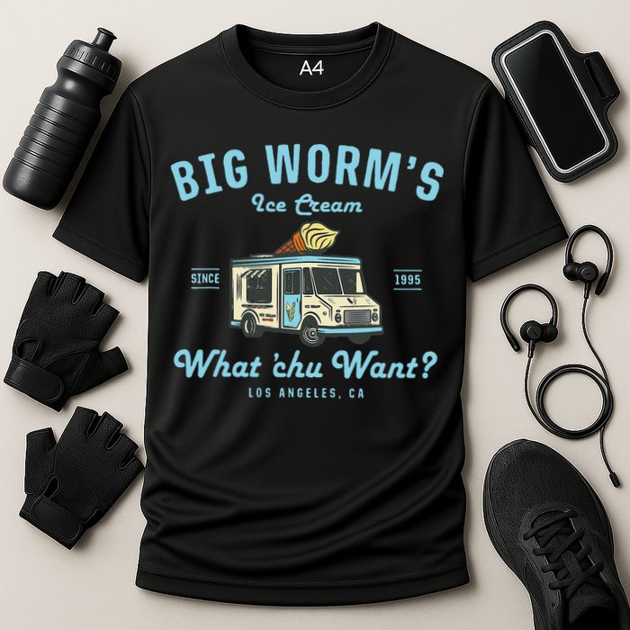 Big Worms Ice Cream Truck What Chu Want Cooling Performance Crew T-Shirt