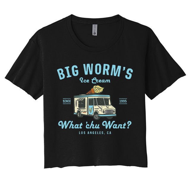 Big Worms Ice Cream Truck What Chu Want Crop Top