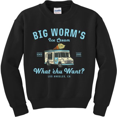 Big Worms Ice Cream Truck What Chu Want Kids Sweatshirt