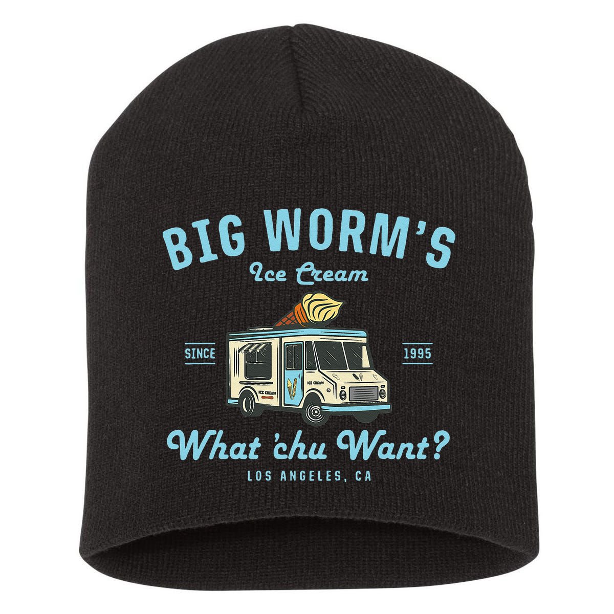 Big Worms Ice Cream Truck What Chu Want Short Acrylic Beanie