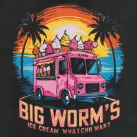 Big WormS Ice Cream Whatchu Want Funny Ice Cream Lovers Adult Drive Performance Visor