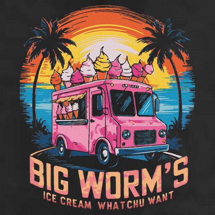 Big WormS Ice Cream Whatchu Want Funny Ice Cream Lovers Adult Drive Performance Visor
