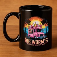 Big WormS Ice Cream Whatchu Want Funny Ice Cream Lovers 11oz C Handle Ceramic Mug