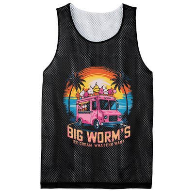 Big WormS Ice Cream Whatchu Want Funny Ice Cream Lovers Mesh Reversible Basketball Jersey Tank
