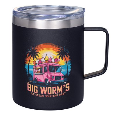 Big WormS Ice Cream Whatchu Want Funny Ice Cream Lovers 12oz Stainless Steel Coffee Mug
