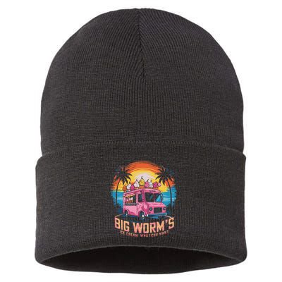 Big WormS Ice Cream Whatchu Want Funny Ice Cream Lovers Sustainable Knit Beanie