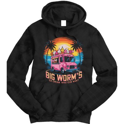 Big WormS Ice Cream Whatchu Want Funny Ice Cream Lovers Tie Dye Hoodie