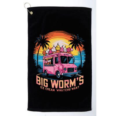 Big WormS Ice Cream Whatchu Want Funny Ice Cream Lovers Golf Towel