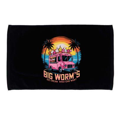 Big WormS Ice Cream Whatchu Want Funny Ice Cream Lovers Microfiber Hand Towel