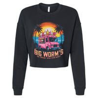 Big WormS Ice Cream Whatchu Want Funny Ice Cream Lovers Cropped Pullover Crew