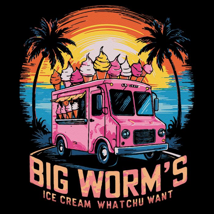Big WormS Ice Cream Whatchu Want Funny Ice Cream Lovers Womens T-Shirt