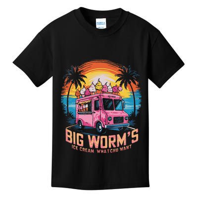 Big WormS Ice Cream Whatchu Want Funny Ice Cream Lovers Kids T-Shirt