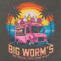 Big WormS Ice Cream Whatchu Want Funny Ice Cream Lovers Cotton Canvas Backpack