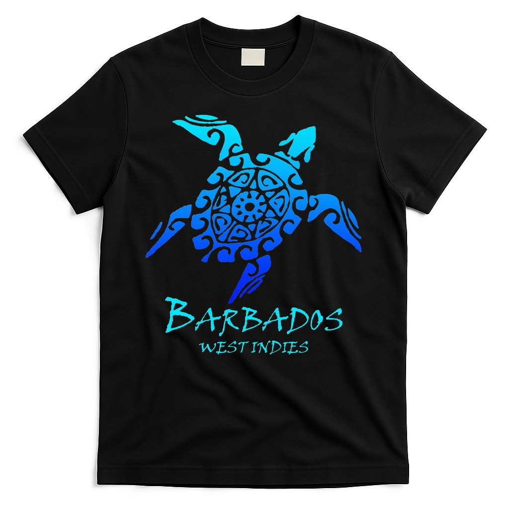 Barbados, West Indies Vintage Retro Tribal Turtle Vacation T-Shirt