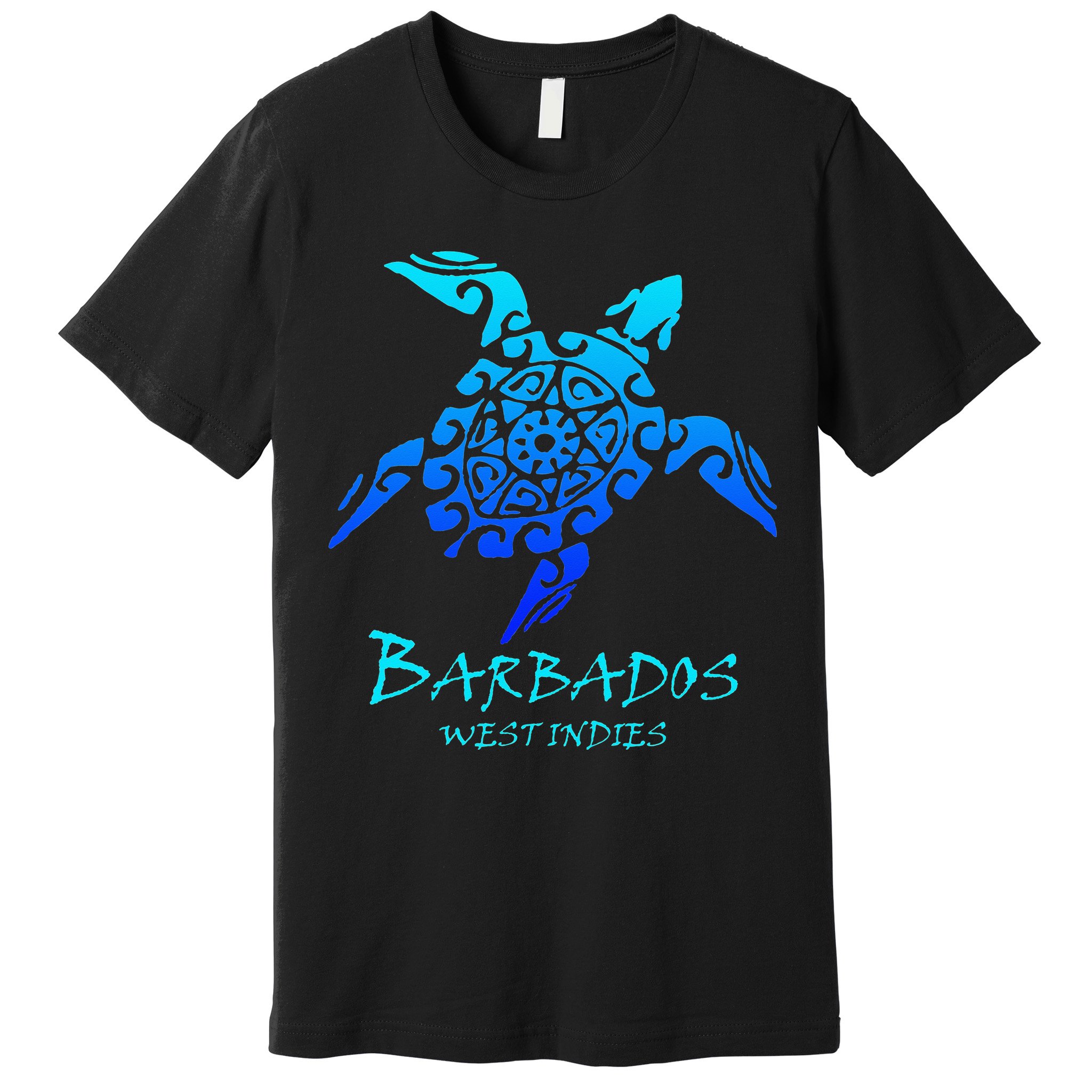 Barbados, West Indies Vintage Retro Tribal Turtle Vacation Premium T-Shirt