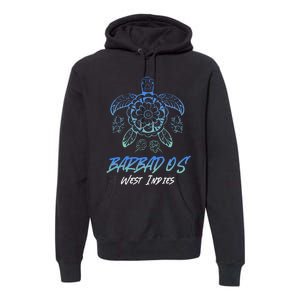 Barbados West Indies Beach Vacation Sea Turtle Tribal Premium Hoodie