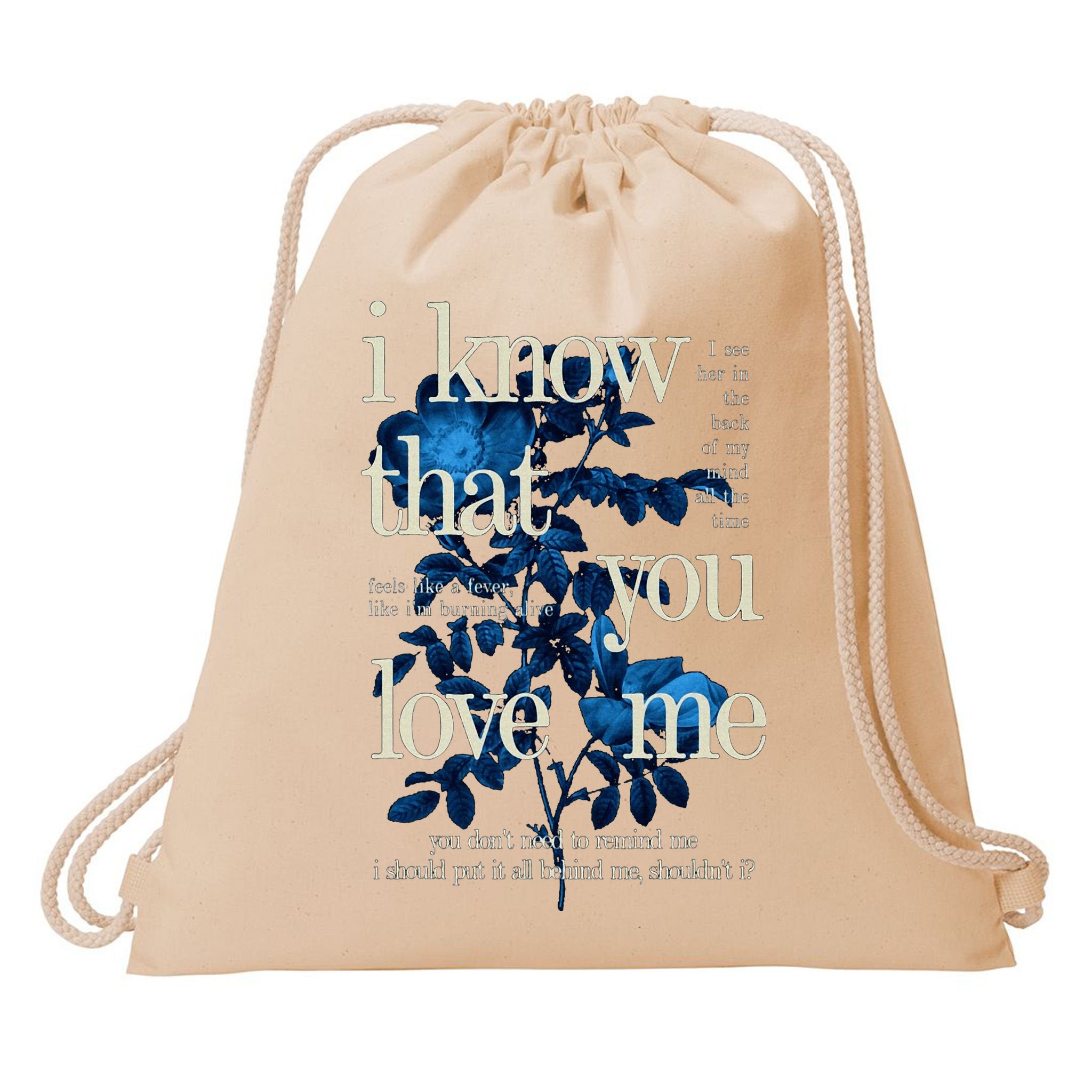 Billie Wildflower Inspired I Know That You Love Me Drawstring Bag