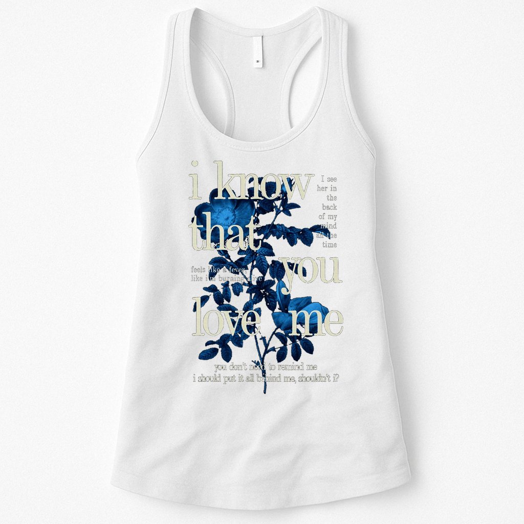 Billie Wildflower Inspired I Know That You Love Me Womens Tank Top