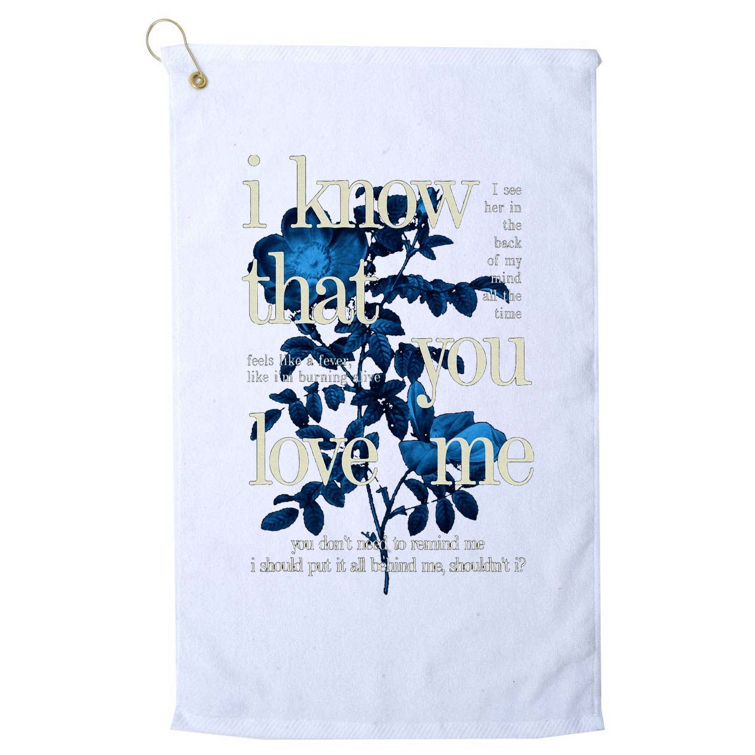 Billie Wildflower Inspired I Know That You Love Me Golf Towel