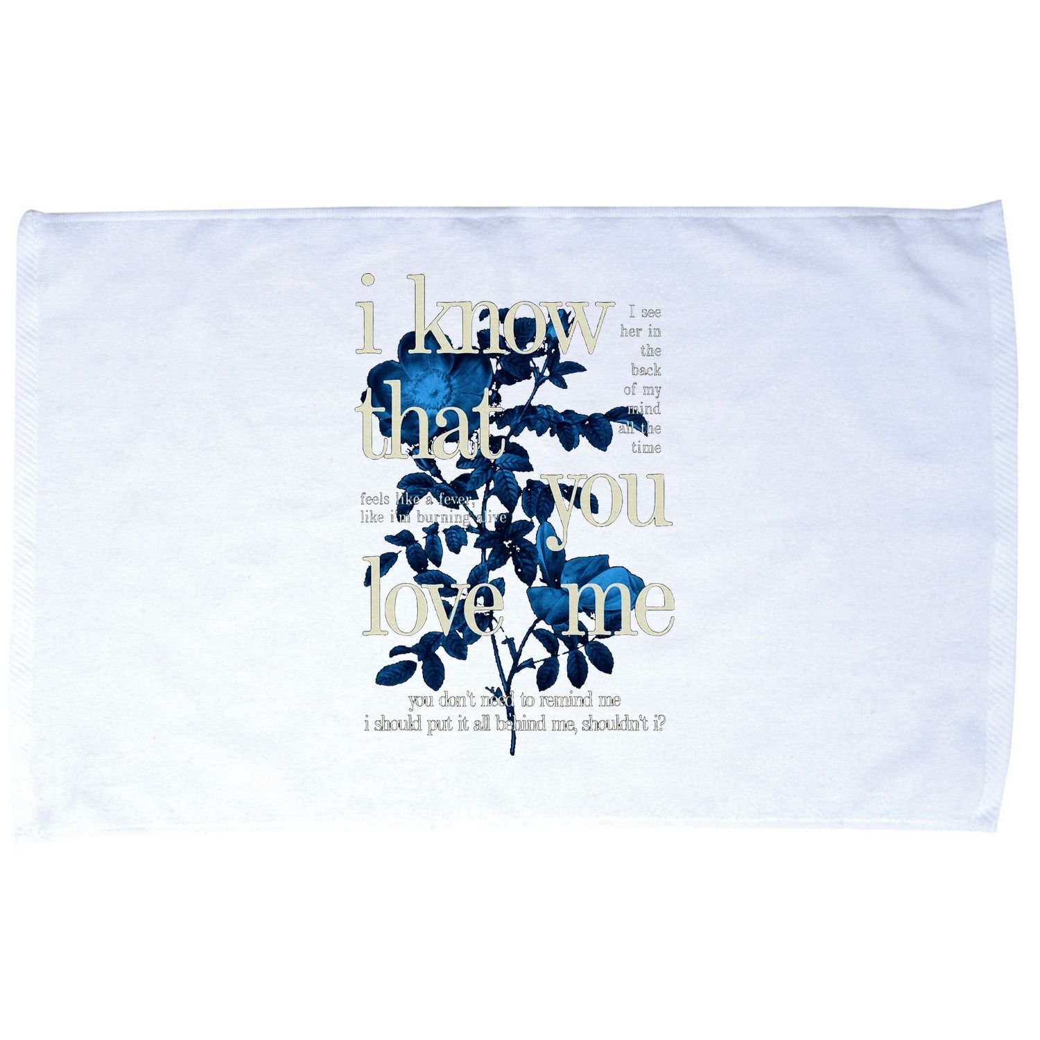 Billie Wildflower Inspired I Know That You Love Me Microfiber Hand Towel
