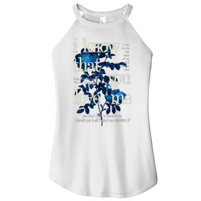Billie Wildflower Inspired I Know That You Love Me Women's Perfect Tri Rocker Tank
