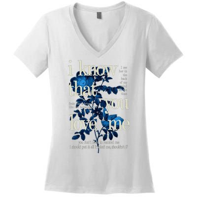 Billie Wildflower Inspired I Know That You Love Me Women's V-Neck T-Shirt