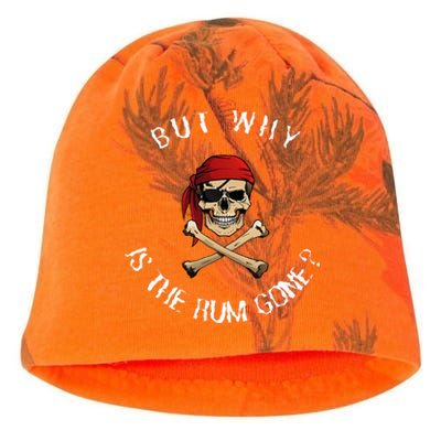 But Why Is The Rum Gone Humorous Pirate Quote Kati - Camo Knit Beanie