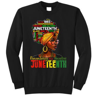 Black Wo Juneteenth Remembering My Ancestors Sweatshirt