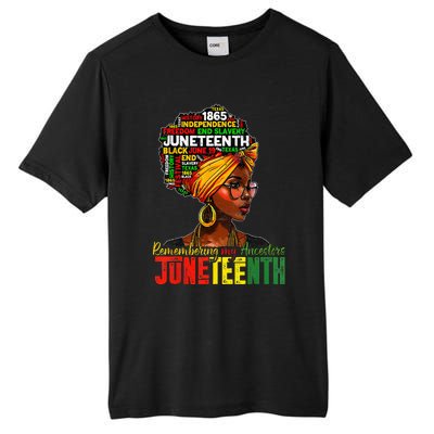 Black Wo Juneteenth Remembering My Ancestors Tall Fusion ChromaSoft Performance T-Shirt