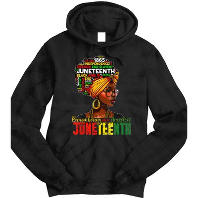 Black Wo Juneteenth Remembering My Ancestors Tie Dye Hoodie